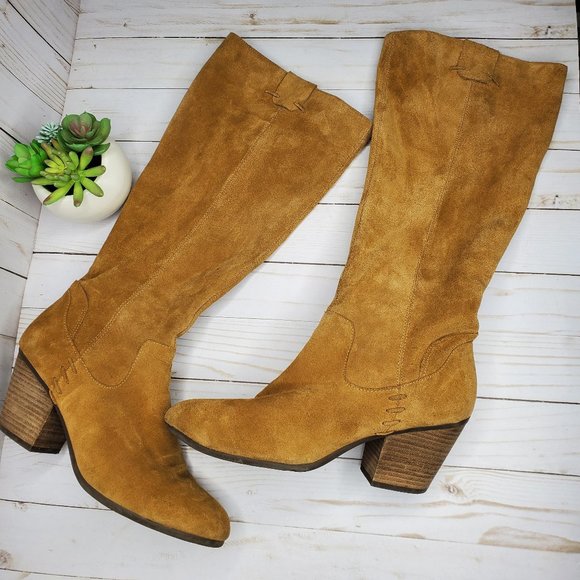 AEROSOLES Shoes - Aerosoles Light Brown Leather Knee High Boots